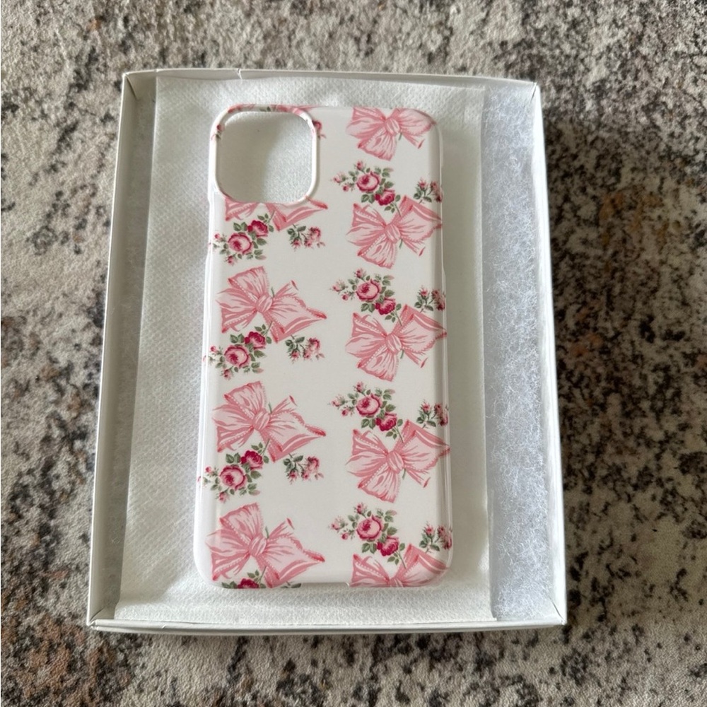 LoveShackFancy Pink and White Floral Phone Case